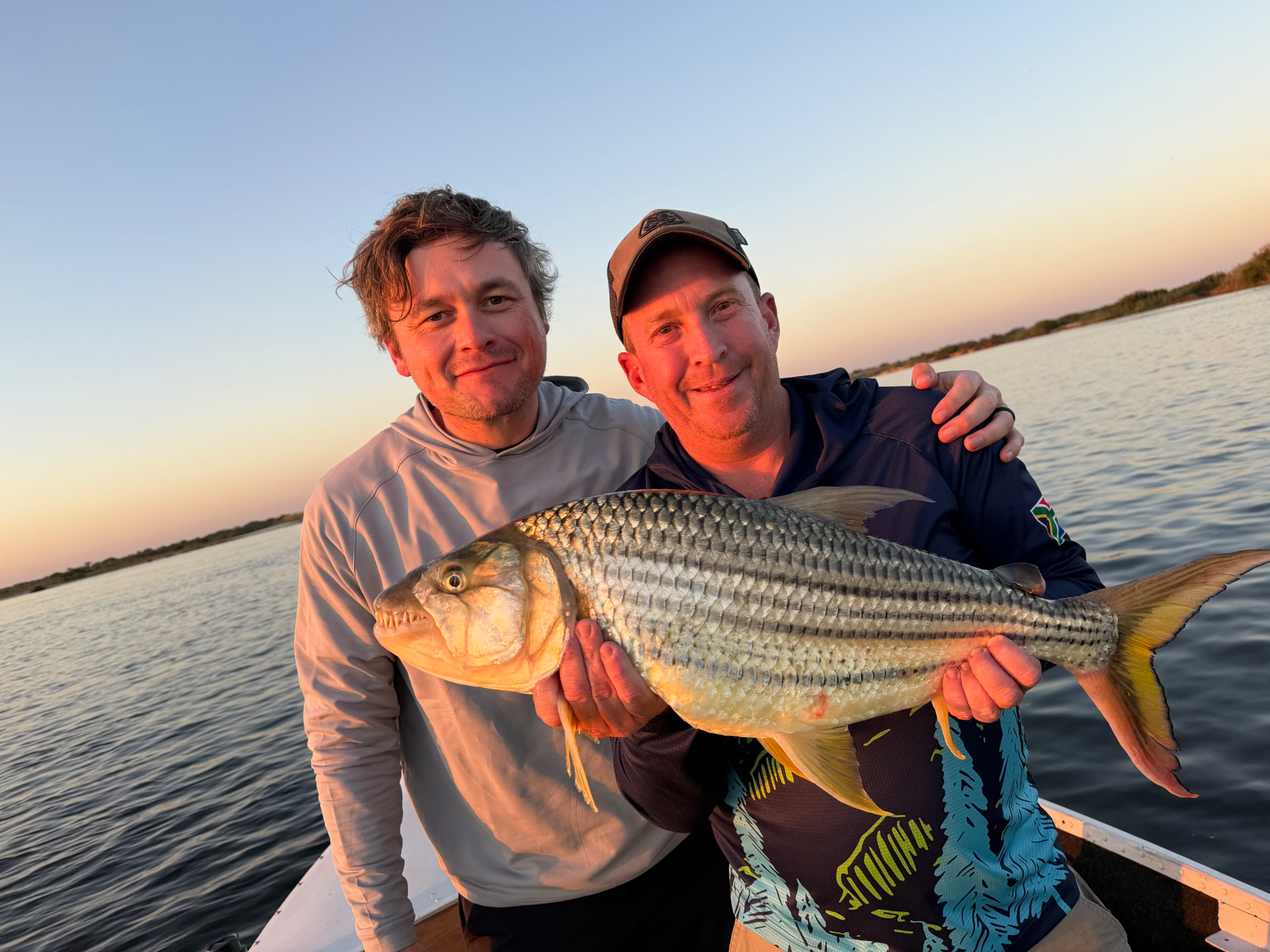 Tim and Geran with the fish of the afternoon